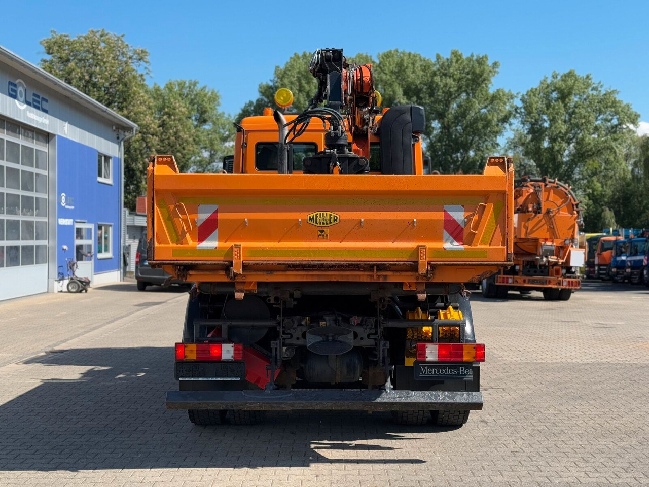 Самосвал камион, Камион с кран Mercedes-Benz ACTROS 2044 4x4 Kipper Kran ATLAS 65.2 A2L: снимка 7