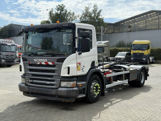 Мултилифт с кука камион Scania P280 4x2 Abrollkipper Palfinger Knickhaken T15A: снимка 12