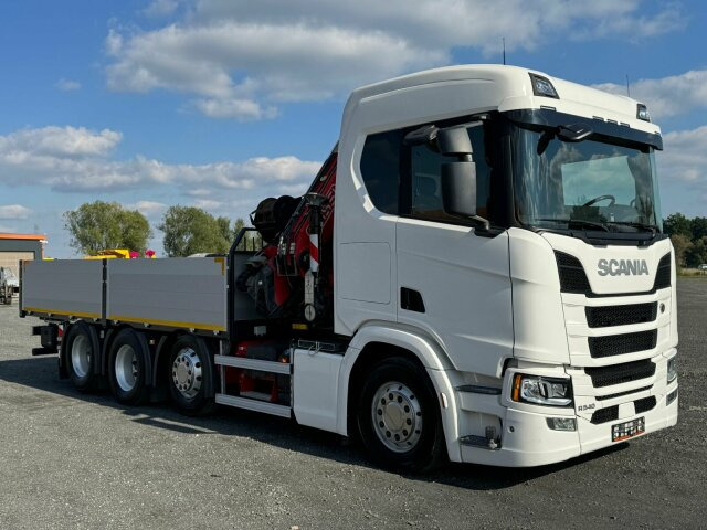 Scania R540 8x2/4 Pritsche mit Kran FASSI F365 - Камион с кран, Бордови камион: снимка 1 Scania R540 8x2/4 Pritsche mit Kran FASSI F365 - Камион с кран, Бордови камион: снимка 1