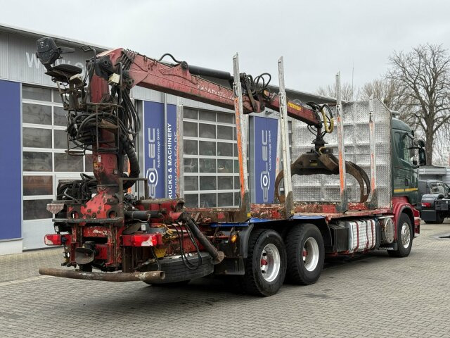 Камион за дърва, Камион с кран Scania R560 6x4 Holztransport Kran LOGLIFT HIAB 140S79R: снимка 9