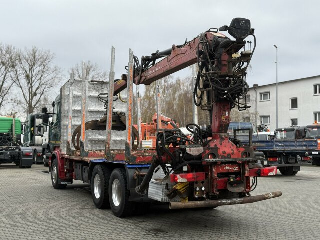 Камион за дърва, Камион с кран Scania R560 6x4 Holztransport Kran LOGLIFT HIAB 140S79R: снимка 11