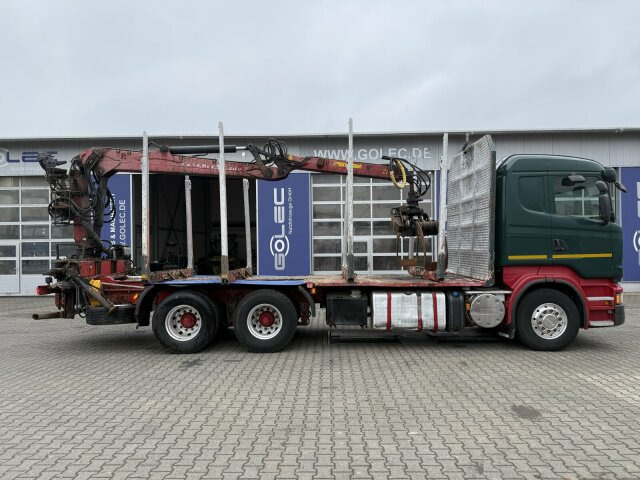 Камион за дърва, Камион с кран Scania R560 6x4 Holztransport Kran LOGLIFT HIAB 140S79R: снимка 8
