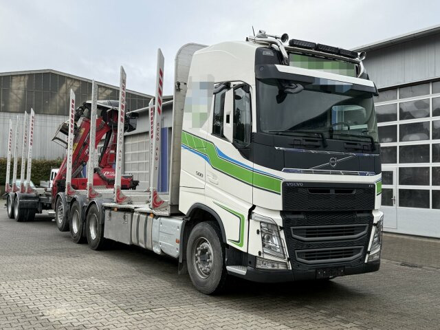 Volvo FH 510 8x4 Holztransporter Kran PENZ + Anhänger - Камион за дърва, Камион с кран: снимка 1 Volvo FH 510 8x4 Holztransporter Kran PENZ + Anhänger - Камион за дърва, Камион с кран: снимка 1