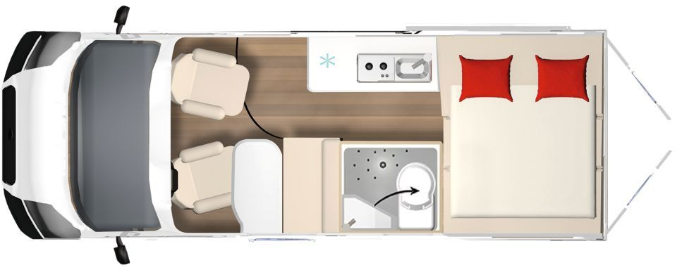 Bürstner B66 600 C Gästebett quer zur Sitzgruppe - Кемпер ван: снимка 2 Bürstner B66 600 C Gästebett quer zur Sitzgruppe - Кемпер ван: снимка 2