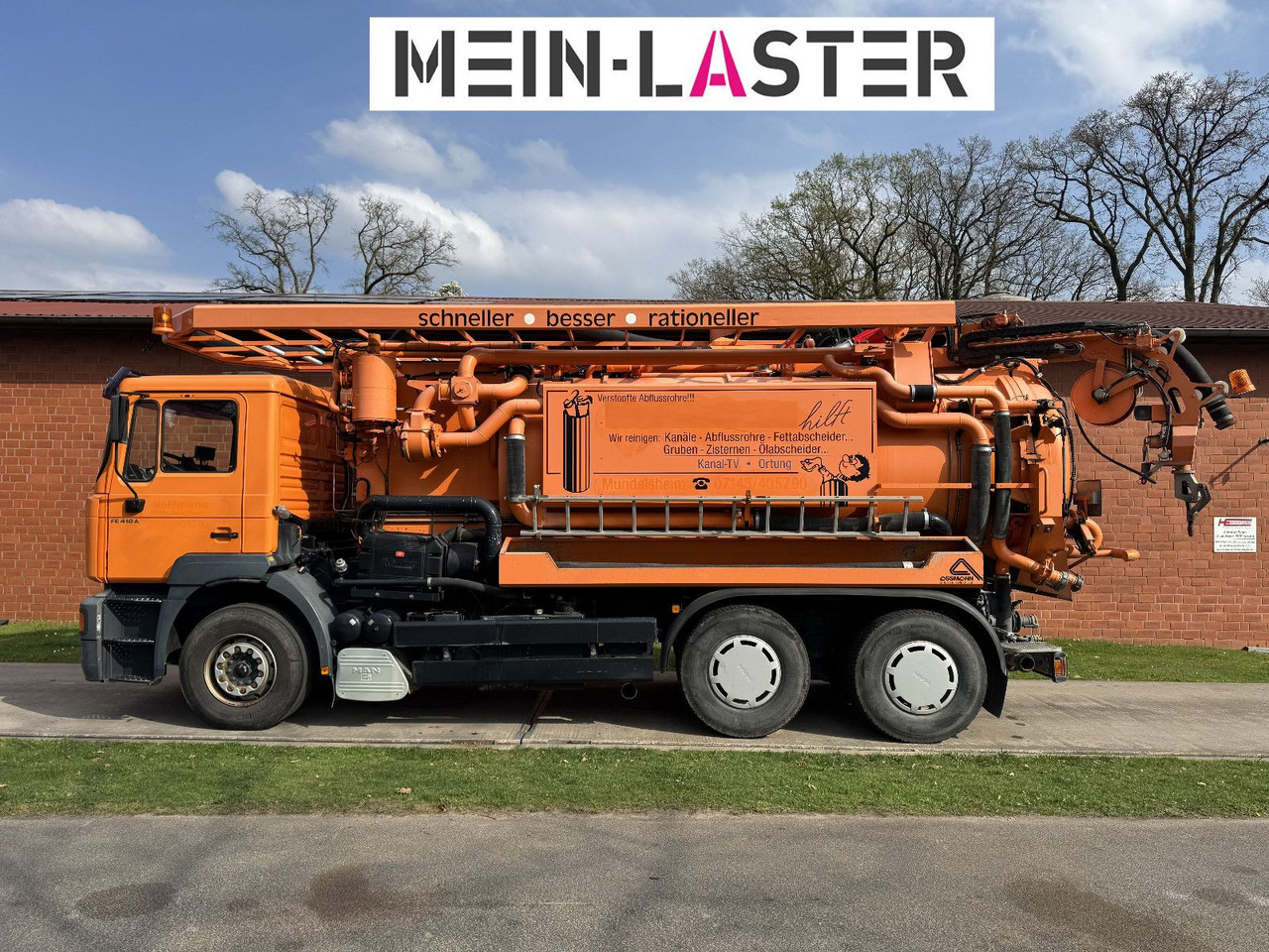 MAN FE 410 Assmann Saug HD Spüler Recycling + FB. - Каналопочистваща машина: снимка 4 MAN FE 410 Assmann Saug HD Spüler Recycling + FB. - Каналопочистваща машина: снимка 4