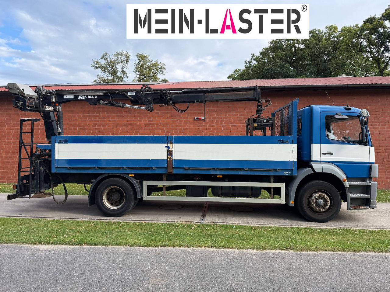 Mercedes-Benz 1823 Atego Atlas 105.2 1.Hand nur 226.000 km - Бордови камион, Камион с кран: снимка 3 Mercedes-Benz 1823 Atego Atlas 105.2 1.Hand nur 226.000 km - Бордови камион, Камион с кран: снимка 3