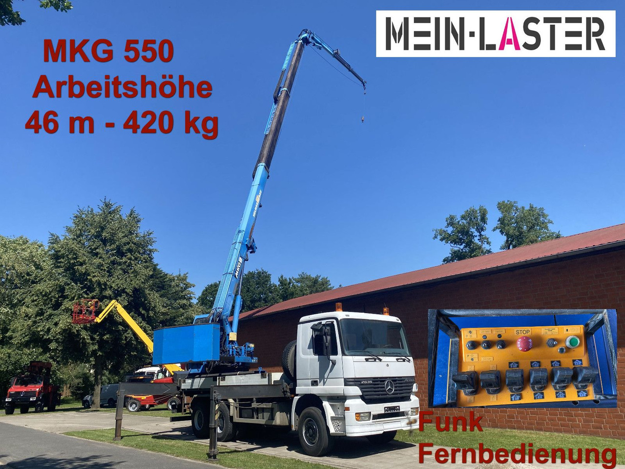 Mercedes-Benz 3335 V6 MKG 550 Ta2-a2 -46m 420 kg Funk - Камион с кран: снимка 1 Mercedes-Benz 3335 V6 MKG 550 Ta2-a2 -46m 420 kg Funk - Камион с кран: снимка 1