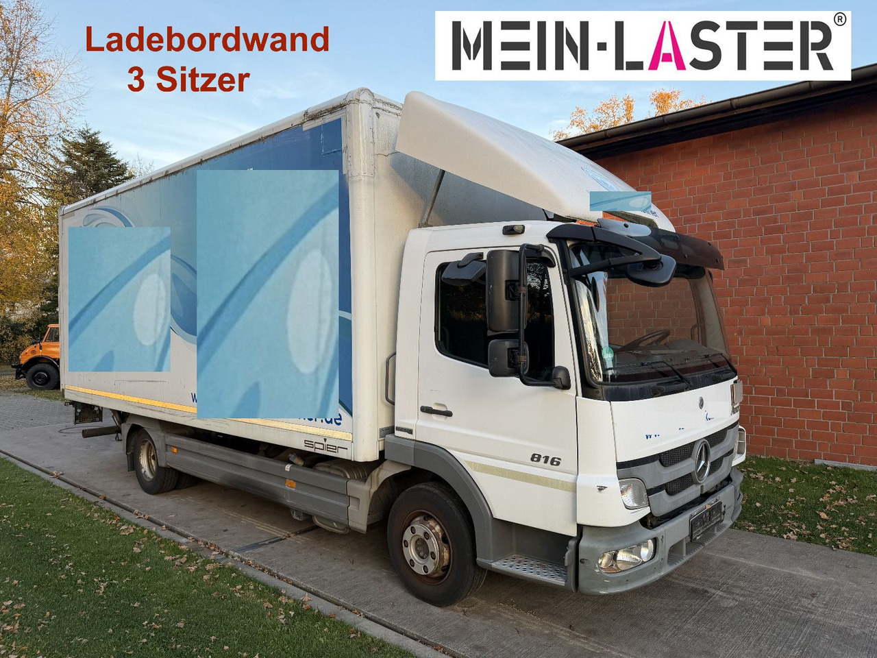 Mercedes-Benz Atego 816 LBW Klima 3 Sitzer - Лекотоварен автомобил фургон: снимка 1 Mercedes-Benz Atego 816 LBW Klima 3 Sitzer - Лекотоварен автомобил фургон: снимка 1