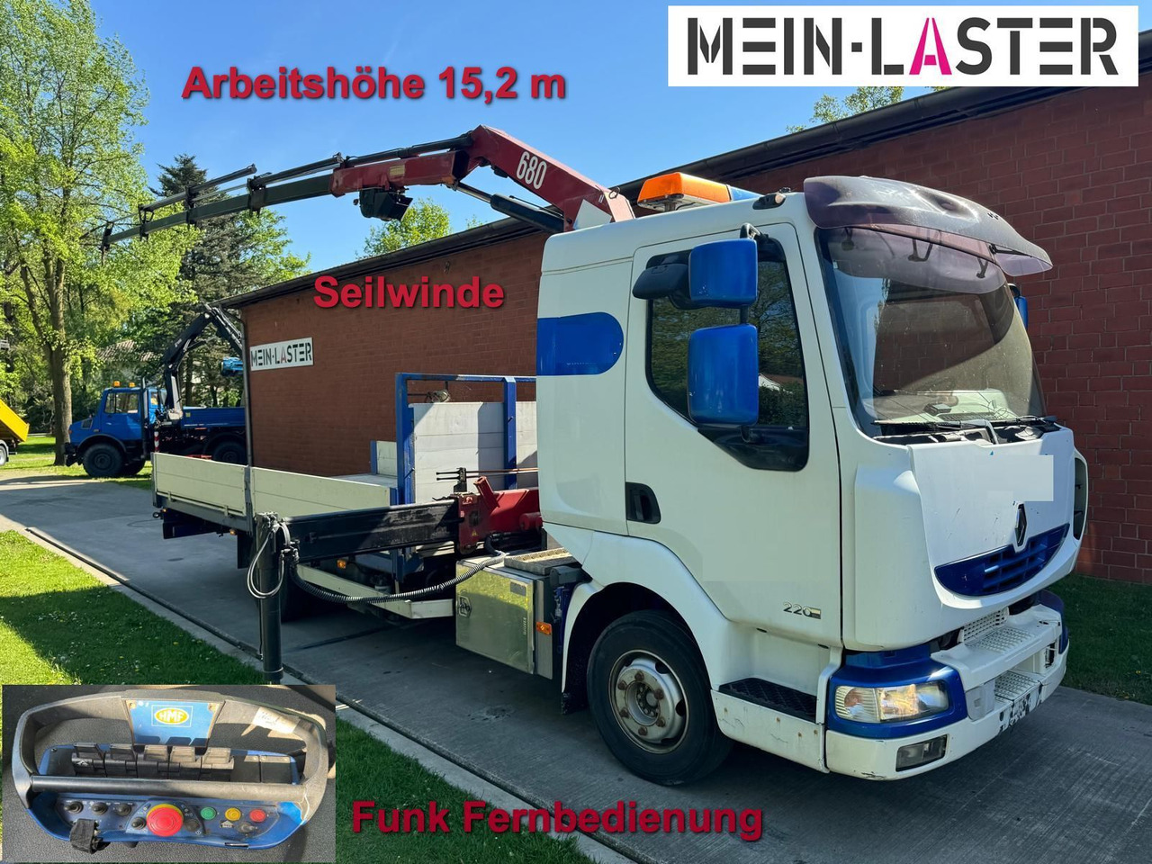 Renault Midlum 220 HMF 683 K4 15m-400 Kg Funk Seilwinde - Камион с кран: снимка 1 Renault Midlum 220 HMF 683 K4 15m-400 Kg Funk Seilwinde - Камион с кран: снимка 1