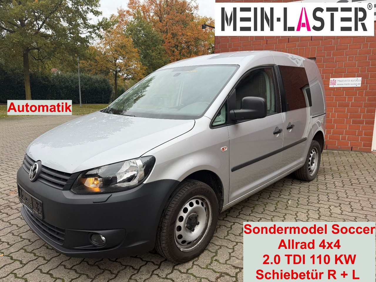 Volkswagen Caddy 2.0 TDI Kasten Soccer 4Motion Automatik - Малък ван: снимка 1 Volkswagen Caddy 2.0 TDI Kasten Soccer 4Motion Automatik - Малък ван: снимка 1