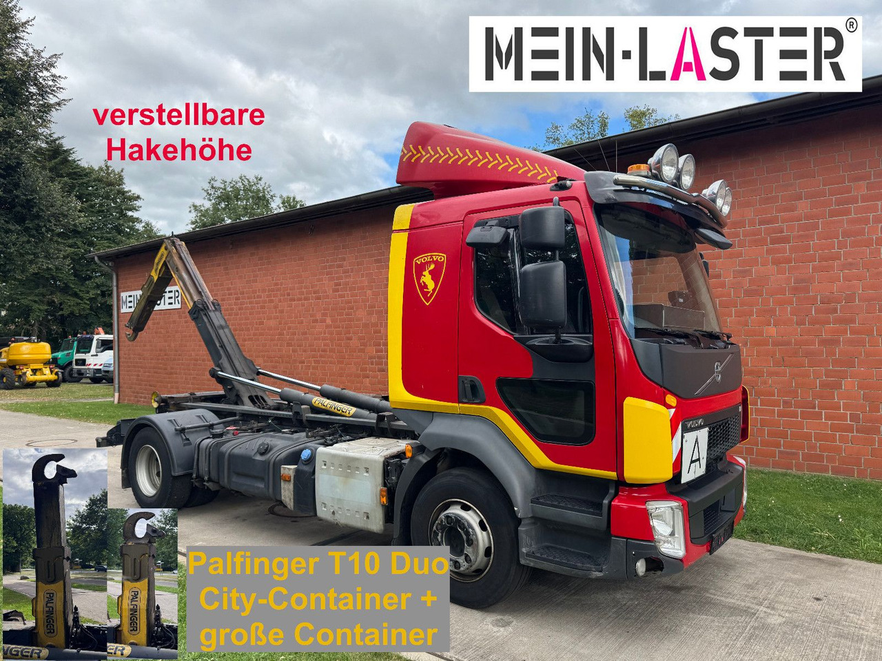 Volvo FL 250 Palfinger T10Duo City + StandardContainer - Мултилифт с кука камион: снимка 1 Volvo FL 250 Palfinger T10Duo City + StandardContainer - Мултилифт с кука камион: снимка 1