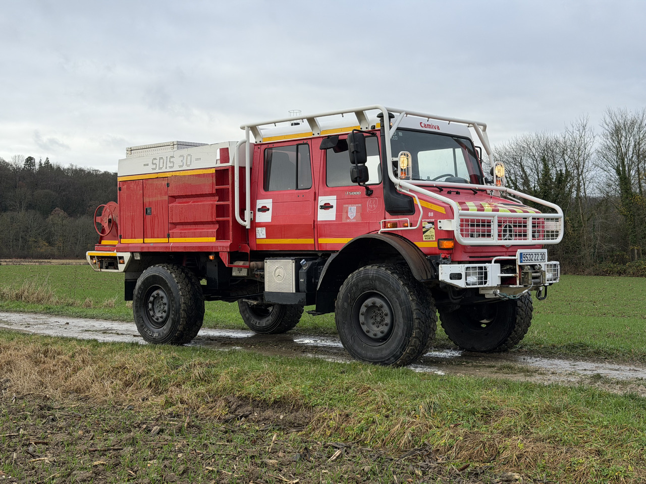DE POMPIER MERCEDES-BENZ U5000 4X4 UNIMOG - Камион: снимка 1 DE POMPIER MERCEDES-BENZ U5000 4X4 UNIMOG - Камион: снимка 1
