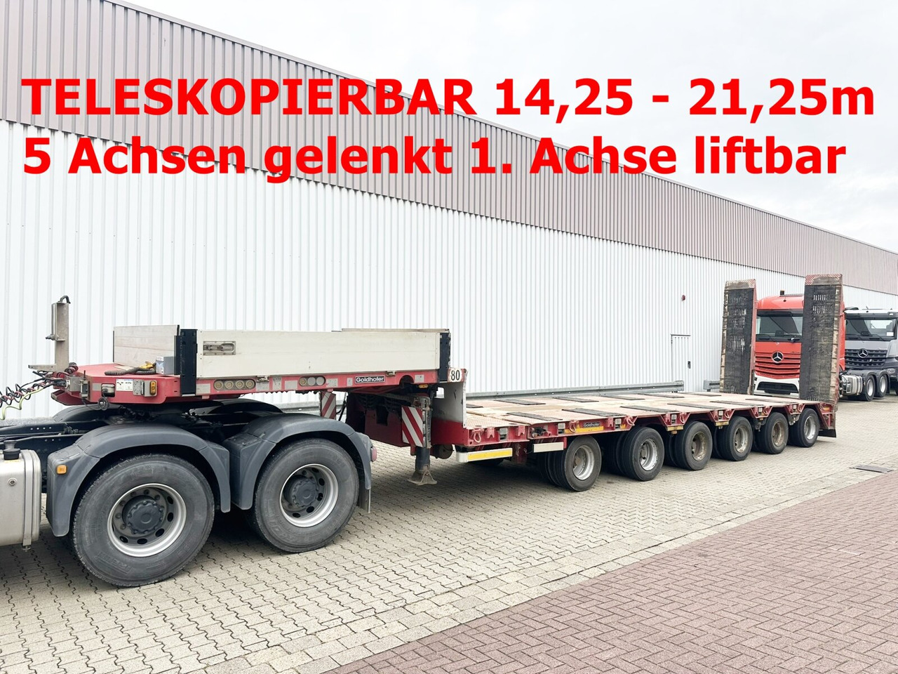Goldhofer STZ L 6-67/80 A STZ-L 6-67/80 A, 6 Achsen, 86.000kg Ges.-Gew. - Нискорамна площадка полуремарке: снимка 1 Goldhofer STZ L 6-67/80 A STZ-L 6-67/80 A, 6 Achsen, 86.000kg Ges.-Gew. - Нискорамна площадка полуремарке: снимка 1