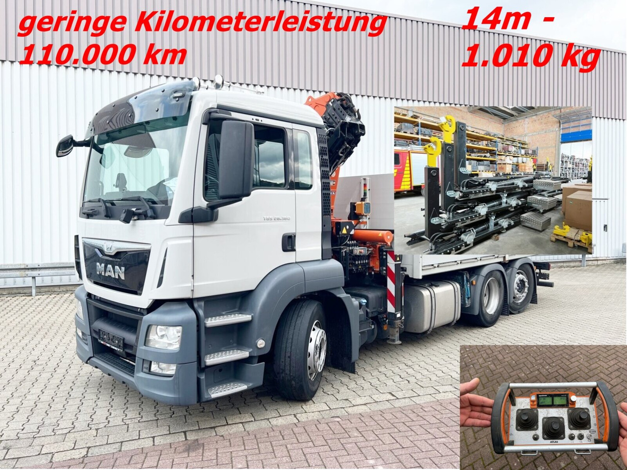 MAN TGS 26.360/400 6x2-4 BL TGS 26.360/400 6x2-4 BL, Lenk-/Lift, Kran Atlas AK 206.3E A5, Funk - Мултилифт с кука камион, Камион с кран: снимка 1 MAN TGS 26.360/400 6x2-4 BL TGS 26.360/400 6x2-4 BL, Lenk-/Lift, Kran Atlas AK 206.3E A5, Funk - Мултилифт с кука камион, Камион с кран: снимка 1