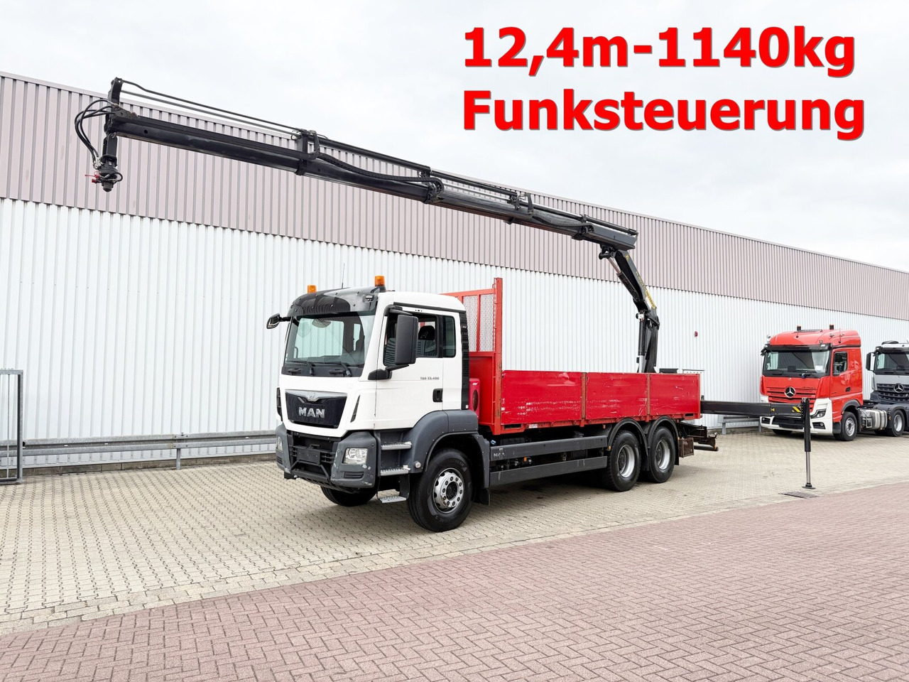 MAN TGS 33.400 6x4 BB TGS 33.400 6x4 BB, Navi, Heckkran PK18002-EH C, Funk - Камион с кран, Бордови камион: снимка 1 MAN TGS 33.400 6x4 BB TGS 33.400 6x4 BB, Navi, Heckkran PK18002-EH C, Funk - Камион с кран, Бордови камион: снимка 1