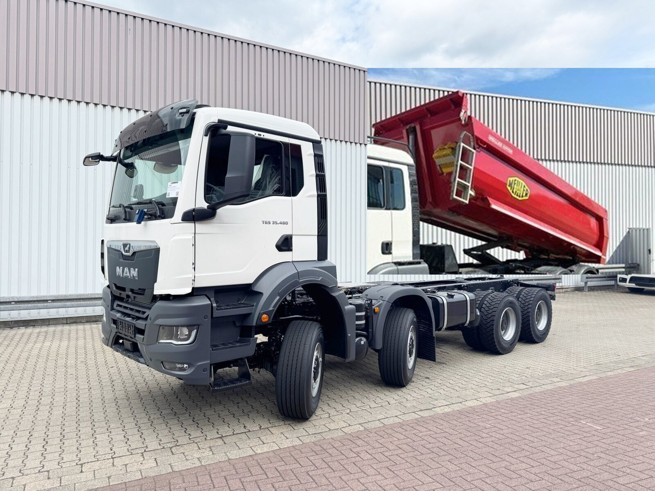 MAN TGS 35.480 8x8 BB CH TGS 35.480 8x8 BB CH, Meiller Stahlmulde 18m³ - Самосвал: снимка 1 MAN TGS 35.480 8x8 BB CH TGS 35.480 8x8 BB CH, Meiller Stahlmulde 18m³ - Самосвал: снимка 1