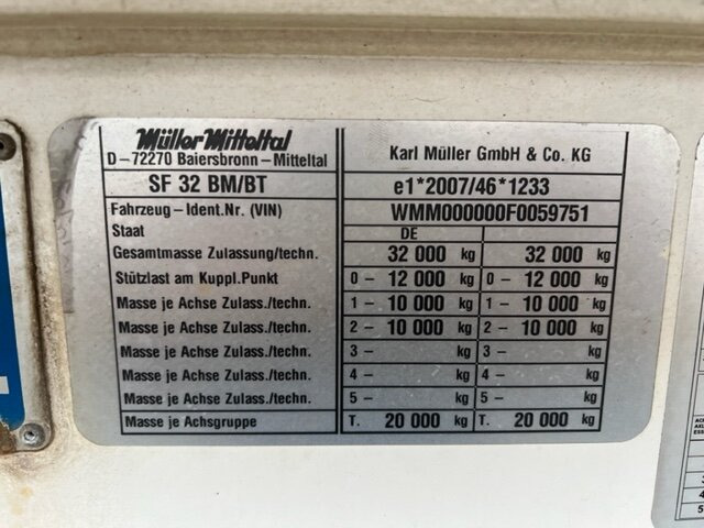 Полуремарке бетон миксер MÜLLER MITTELTAL SF32 mit Liebherr Betonmischer ca. 10m³ MÜLLER MITTELTAL SF32, Liebherr Betonmischer 10m³, 4x VORHANDEN , Liftachse: снимка 9