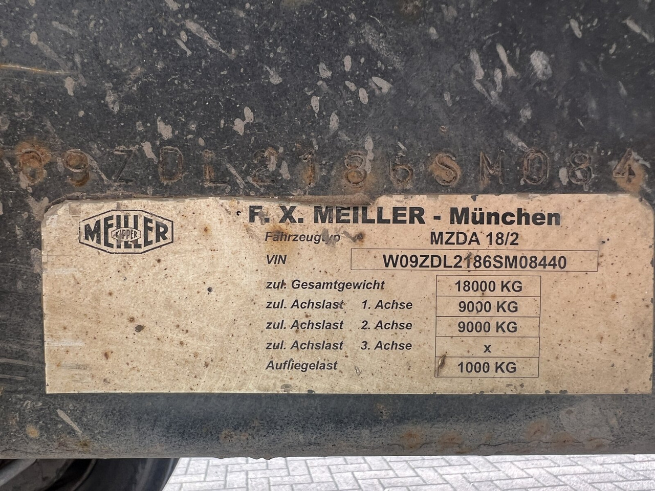 Самосвал ремарке Meiller Meiller MZDA 18/2 Meiller MZDA 18/2,: снимка 9