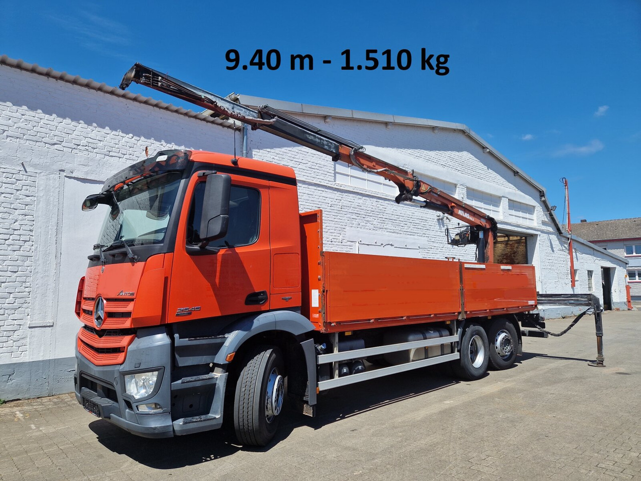 Mercedes-Benz Arocs 2545 L/6x2/4 Arocs 2545 L/6x2/4, Atlas Kran, 145.2-A19 VB, 9,4m-1.51 to, Lenkachse, entlastbar, Retarder, Klima, - Камион с кран, Бордови камион: снимка 1 Mercedes-Benz Arocs 2545 L/6x2/4 Arocs 2545 L/6x2/4, Atlas Kran, 145.2-A19 VB, 9,4m-1.51 to, Lenkachse, entlastbar, Retarder, Klima, - Камион с кран, Бордови камион: снимка 1