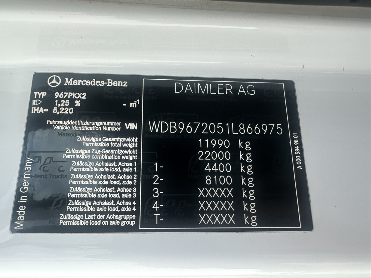 Mercedes-Benz Atego 1223 K 4x2 Atego 1223 K 4x2, AHK-Öl - Самосвал камион: снимка 4 Mercedes-Benz Atego 1223 K 4x2 Atego 1223 K 4x2, AHK-Öl - Самосвал камион: снимка 4
