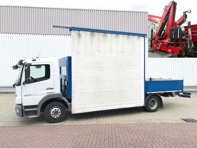 Mercedes-Benz Atego 1224 L 4x2 Atego 1224 L 4x2 Glastransporter, gegen Aufpreis Heckkran Fassi F95A21 - Бордови камион, Камион с кран: снимка 1 Mercedes-Benz Atego 1224 L 4x2 Atego 1224 L 4x2 Glastransporter, gegen Aufpreis Heckkran Fassi F95A21 - Бордови камион, Камион с кран: снимка 1