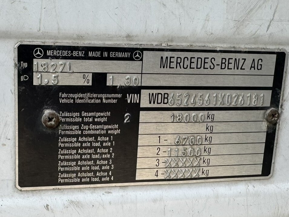 Mercedes-Benz SK 1827L 4x2 SK 1827L 4x2 - Бордови камион: снимка 5 Mercedes-Benz SK 1827L 4x2 SK 1827L 4x2 - Бордови камион: снимка 5