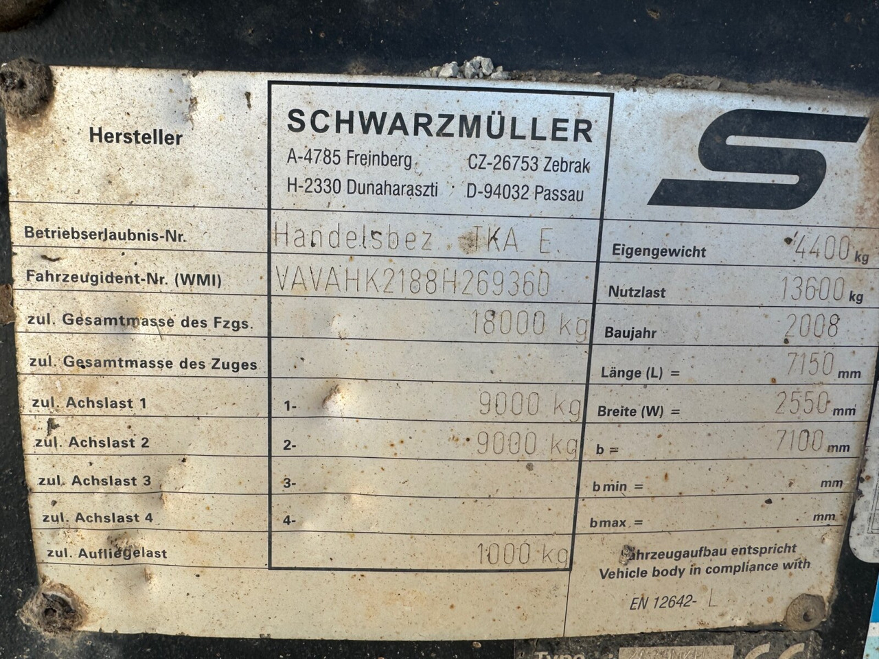 Schwarzmüller TKA 18 TKA 18, Alu-Bordwände, ca. 11m³ - Самосвал ремарке: снимка 2 Schwarzmüller TKA 18 TKA 18, Alu-Bordwände, ca. 11m³ - Самосвал ремарке: снимка 2