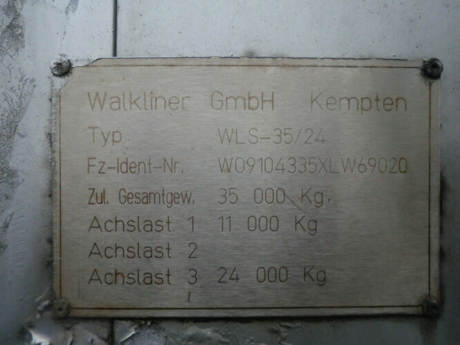 WLS 35/24 WALKLINER WLS 35/24, Walkingfloor mit Klappen linke Seite ca. 87m³ - С плъзгащ под полуремарке: снимка 2 WLS 35/24 WALKLINER WLS 35/24, Walkingfloor mit Klappen linke Seite ca. 87m³ - С плъзгащ под полуремарке: снимка 2