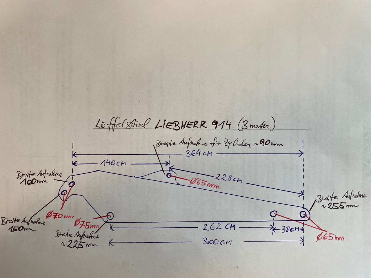 Löffelstiel Liebherr 914 - Рама/ Шаси за Багер: снимка 4 Löffelstiel Liebherr 914 - Рама/ Шаси за Багер: снимка 4