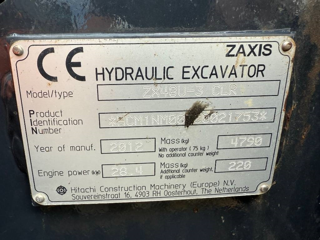 Лизинг на Hitachi ZX 48 U-3 CLR  Hitachi ZX 48 U-3 CLR: снимка 15
