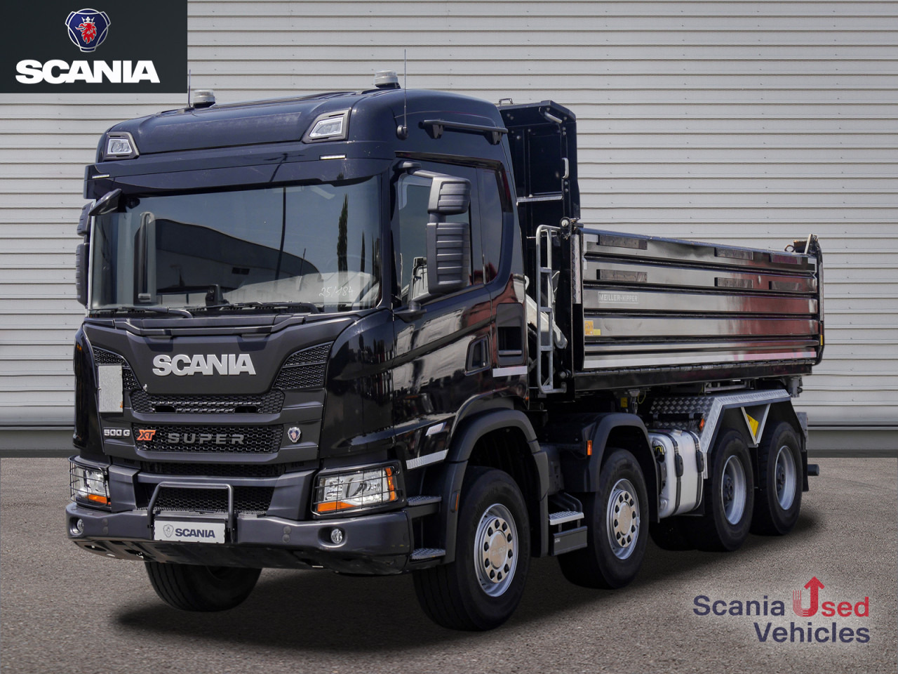 SCANIA G 500 B8x4HZ XT - Meiller Gesteinskipper / Bordmat - Самосвал камион: снимка 1 SCANIA G 500 B8x4HZ XT - Meiller Gesteinskipper / Bordmat - Самосвал камион: снимка 1