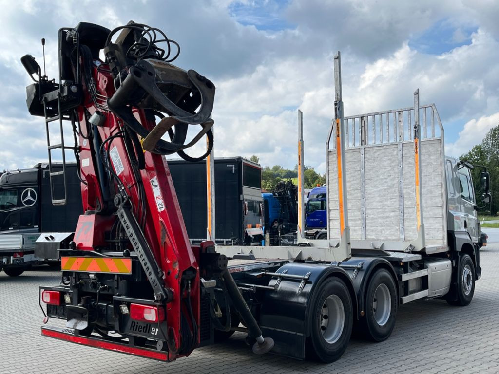 Камион за дърва, Камион с кран DAF CF 460 6x4 mit Riedler Holzaufb. Penz Kran 12Z: снимка 12