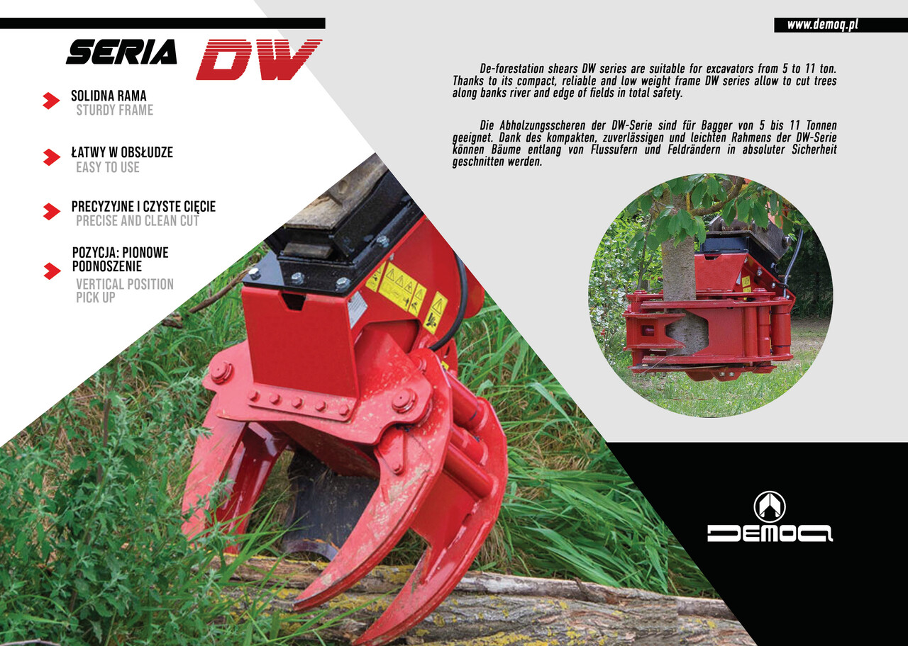 DEMOQ DW250 F De-forestation shear 250 kg - Грайфер за Строителна техника: снимка 2 DEMOQ DW250 F De-forestation shear 250 kg - Грайфер за Строителна техника: снимка 2