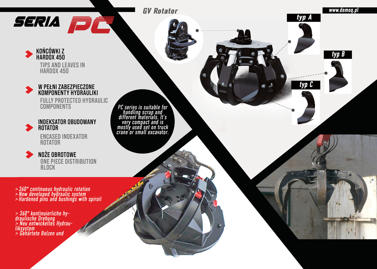 DEMOQ PC250 Hydraulic Polyp -grab - Грайфер за Строителна техника: снимка 4 DEMOQ PC250 Hydraulic Polyp -grab - Грайфер за Строителна техника: снимка 4