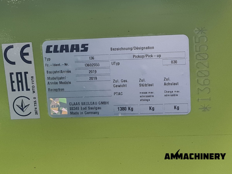 Принадлежност за силажокомбайн Claas PU300 I36 pick-up: снимка 12