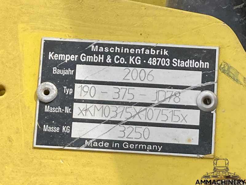 Хедер за царевица За превоз на хранителни стоки Kemper 375 Inspected: снимка 16