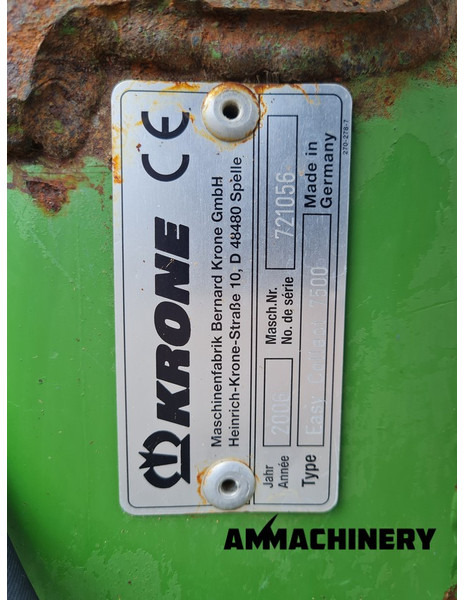 Хедер за царевица За превоз на хранителни стоки Krone EC7500 corn header: снимка 15