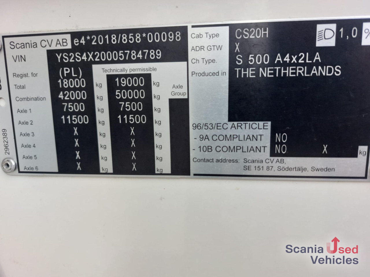 SCANIA S 500 A4x2LA Highline 4-Balg Luftfederung LEDER - Влекач: снимка 5 SCANIA S 500 A4x2LA Highline 4-Balg Luftfederung LEDER - Влекач: снимка 5