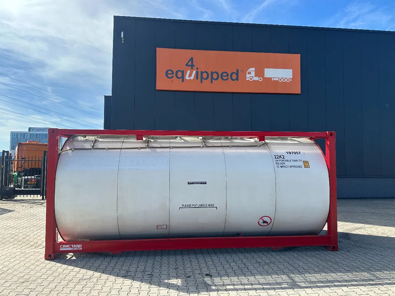 CIMC 20FT ISO, 25.080L/1-COMP/3 BAFFELS/4 covers, 5Y valid until 12/2026 - Резервоар за съхранение: снимка 2 CIMC 20FT ISO, 25.080L/1-COMP/3 BAFFELS/4 covers, 5Y valid until 12/2026 - Резервоар за съхранение: снимка 2