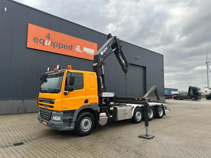 DAF CF 85.410 8x2 / HMF 3000 K6 crane (30T/m 6x extendable) + remote / HYVALIFT 26Tkg HOOK, / EURO-5 / NL-TRUCK - Мултилифт с кука камион, Камион с кран: снимка 2 DAF CF 85.410 8x2 / HMF 3000 K6 crane (30T/m 6x extendable) + remote / HYVALIFT 26Tkg HOOK, / EURO-5 / NL-TRUCK - Мултилифт с кука камион, Камион с кран: снимка 2