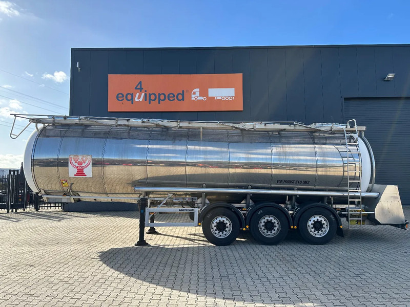 Feldbinder LEBENSMITTEL / LEVENSMIDDELEN FOOD / 33.500L / 3-COMP / PUMPE / INOX / NL-trailer / APK: 10-2026 - Полуремарке цистерна: снимка 2 Feldbinder LEBENSMITTEL / LEVENSMIDDELEN FOOD / 33.500L / 3-COMP / PUMPE / INOX / NL-trailer / APK: 10-2026 - Полуремарке цистерна: снимка 2