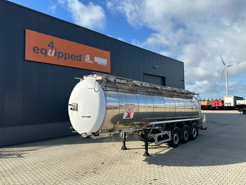 Feldbinder LEBENSMITTEL / LEVENSMIDDELEN FOOD / 33.500L / 3-COMP / PUMPE / INOX / NL-trailer / APK: 10-2026 - Полуремарке цистерна: снимка 1 Feldbinder LEBENSMITTEL / LEVENSMIDDELEN FOOD / 33.500L / 3-COMP / PUMPE / INOX / NL-trailer / APK: 10-2026 - Полуремарке цистерна: снимка 1