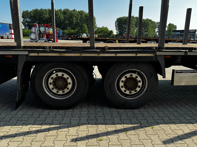 Бордово полуремарке/ Платформа Krone originele platte oplegger met rongpotten + rongen, liftas, schijfremmen, NL-oplegger: снимка 19