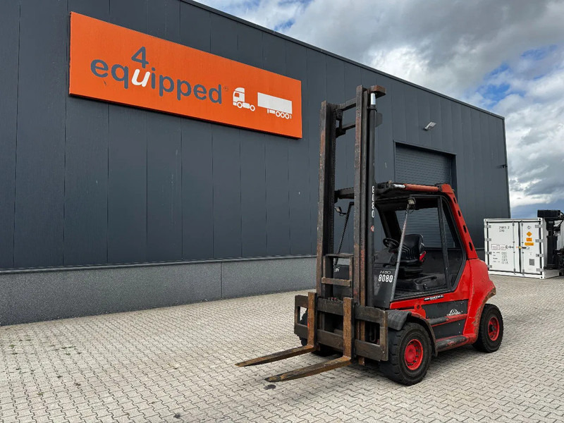 Linde H80D FORKLIFT, 8000KG, duplex, 6 cil. Deutz diesel, 14.934hrs, - Дизелов мотокар: снимка 1 Linde H80D FORKLIFT, 8000KG, duplex, 6 cil. Deutz diesel, 14.934hrs, - Дизелов мотокар: снимка 1