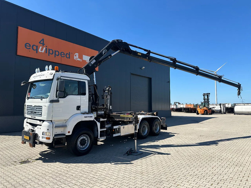MAN TGA 26.440 6x6, HIAB 166 D-4 HIDUO Crane + ROTATOR / MULTILIFT HOOK (21T), full spring, NL-truck, APK: 02/2026 - Мултилифт с кука камион, Камион с кран: снимка 1 MAN TGA 26.440 6x6, HIAB 166 D-4 HIDUO Crane + ROTATOR / MULTILIFT HOOK (21T), full spring, NL-truck, APK: 02/2026 - Мултилифт с кука камион, Камион с кран: снимка 1