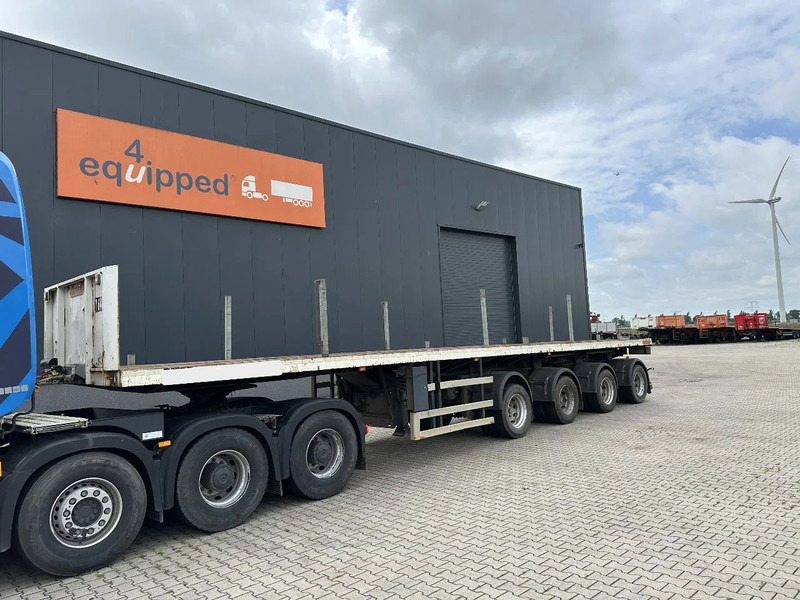 Nooteboom OVB-73-04, 73 tons Ballast trailer, 4 axles, 3 hydraulic steering axles, 75% tyres, MOT 03/2026 - Бордово полуремарке/ Платформа: снимка 1 Nooteboom OVB-73-04, 73 tons Ballast trailer, 4 axles, 3 hydraulic steering axles, 75% tyres, MOT 03/2026 - Бордово полуремарке/ Платформа: снимка 1