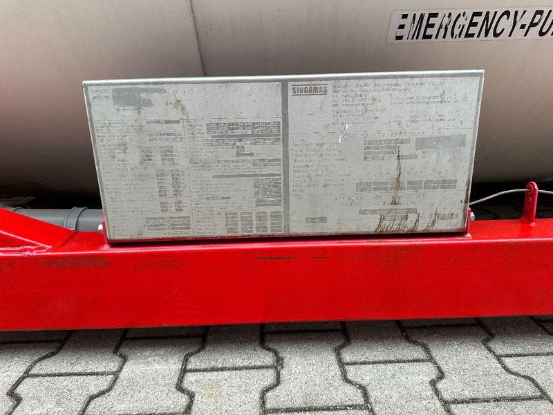 Танк контейнер За превоз на гориво SINGAMAS 20FT ISO, 26.000L/1-COMP/3 BAFFELS/3 manholes, 5Y: 08-2027, L4BN, T11: снимка 12