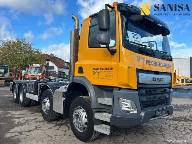 DAF CF 450/Abrollkipper HYVA 30-67-S 30TON/Lenkachse - Мултилифт с кука камион: снимка 1 DAF CF 450/Abrollkipper HYVA 30-67-S 30TON/Lenkachse - Мултилифт с кука камион: снимка 1