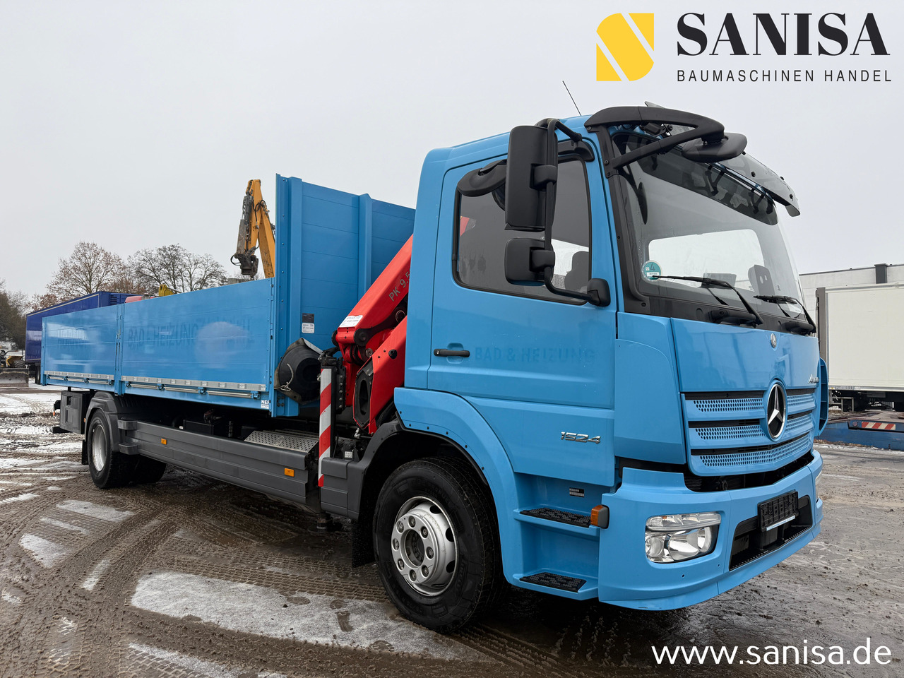 MERCEDES-BENZ Atego 1524/Palfinger PK 9.501/Funk - Бордови камион, Камион с кран: снимка 1 MERCEDES-BENZ Atego 1524/Palfinger PK 9.501/Funk - Бордови камион, Камион с кран: снимка 1