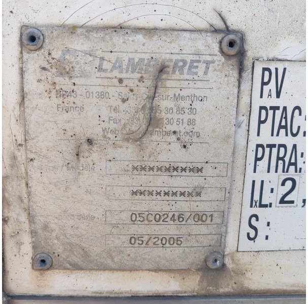 Затворена каросерия полуремарке LAMBERET kast: снимка 9